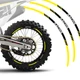 Yellow Dirtproof 21"F&18"R Rim Wheel Sticker P03B For Honda CRF 450L 2019-2020