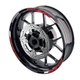 R02B For 2009-2015 Suzuki GLADIUS 650 SFV650 Red Rim Tape Sticker 14 13 12 11 10