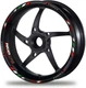 Motorcycle Wheel Decals Rim Stickers Ducati Panigale 899 959 1199 1299 Black Red