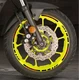 BLACK RED GP STYLE CUSTOM RIM STRIPES WHEEL DECALS TAPE STICKERS YAMAHA MT-07