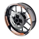Orange 17" Racing Wheel Rim Stickers For Suzuki SV 650X 19 20