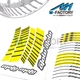 Racing 17 Inch Yellow Rim Stickers AA02 For Honda CBR600RR 03-20 03 04 05 06 07