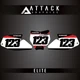 Attack Graphics Elite Number Plate Backgrounds For GASGAS MC 65 2021