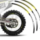 For YAMAHA YZ 125X 20-23 22 21 Wheel Stickers Rim 21" 18" Dirt Bike R02B Yellow