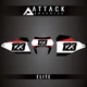 Attack Graphics Elite Number Plate Backgrounds For GASGAS EC 250 (Fuel Injected)