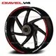 Wheel decals for DUCATI DIAVEL 1260 stickers rim stripes red white