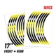 D01B For Yamaha MT03 MT-3 18-20 Yellow Motorcycle Rim Sticker 19