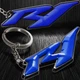3D Soft ABS Rubber Keychain Key Chain Fob Ring Logo Yamaha YZF-R1/R1S YZFR1 Blue