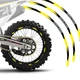 Yellow Dirt Bike MX Wheel Rim Sticker R01B For Suzuki DR-Z 400 04 03 02 01 00