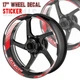 Red 17 inch GP07 Wheel Sticker For Kawasaki Ninja ZX-10R Z1000SX