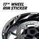 DIMA 17'' Rim Wheel Stickers Decal Graphic Kit For Suzuki GSR 600 06-10 09 08 07