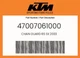 KTM Genuine Chain Guard 85 Sx 2003 - 47007061000