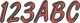 Hardline 3" Series 400 Red/Black Registration Lettering Kit (REBKG400)