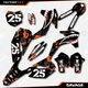 Blk Orange Savage Camo Graphics Kit fits KTM 13-15 SX SXF XC XCF 125 250 300 450