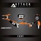Attack Graphics Custom Fury Complete Bike Graphics Kit For KTM 85 SX 17/14 2025