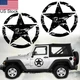 2x 20" Black Military Army Star Hood Side Door Stickers For Jeep Wrangler Etc