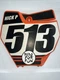 KTM ORANGE FRONT NUMBER PLATE 125 250 350 450 300 500 SX-F XC XC-F 19 20 21 22
