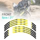 Yellow 21in 19in Front Rear Rim Wheel Sticker Decals For Suzuki RM RMZ Dirt Bike