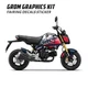 Red Fairing Decal Wrap Kit For Honda GROM 125 2021 2022 2023 Lightning