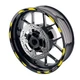 R01B For Kawasaki Z750 04-11 Yellow Wheel Decals Stickers 10 09 08 07 06 05