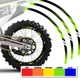 Green Dirt Bike MX Wheel Rim Sticker D01B For Suzuki DR-Z 400S 25 24 23 22 21 20
