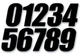 Dcor 45-26-0 Individual Numbers 6in. - No.0 - Black
