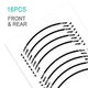 White S03B Morocycle Tape Wheel Sticker 17" For Aprilia TUONO 1000 02-05 04 03