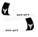 Yamaha MT-07 MT07 Fuel Tank Pad Sticker Decals Strips White & Black