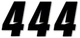 Dcor Slash Plate Number #4 7"H Black 3-Pack