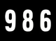 "#986" 7" Tall White "Extreme" Stick-On Race Numbers - 3 Pack Dirt Digits