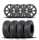 ITP Velocity Inertia 14" Matte Black Wheels And Terra Hook Tires [27x11-14]