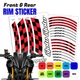 AA01 17 inch Wheel Rim Sticker Checkered For Ducati Monster 400 97-04 97