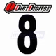 Dirt Digits XT63B-8 Extreme Digit Competition Stick-On Numbers for Graphics sr