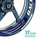 Blue 17 inch Motorcycle Rim Sticker BP01 For Suzuki SV 650X 19 20