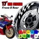 AA01 17 inch Wheel Rim Sticker Checkered For Kawasaki ZX14R Ninja ZX1400 12-20