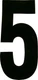 Dirt Digits Extreme Digits Competition Stick-On 4in. Black Number - 5 XT43B-5