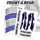 ZZDX 17'' Rim Wheel Stickers Decal Graphic Kit Set For Honda CBR650R 19-20