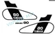 75 Yamaha Gt 80B enduro fuel tank  and oil tanK decals SET, OEM SPECS, NOS STYLE