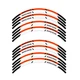 P04B For Yamaha YZF R1 1998-2021 Orange Bike Decal Rim Sticker 20 19 18 17 16 15