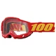 100% Accuri 2 Goggle  Red Frame/Clear Lens