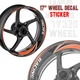 Orange GP08 Custom Rim Sticker Graphic For Suzuki TL 1000 R / S SV650X