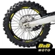 YELLOW Digital Wheel Stickers Decals Dirt Bike For Suzuki DR-Z 400S 00-21 08 09