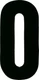 Dirt Digits Extreme Digits Competition Stick-On 6in. White Number - 0 XT63W-0