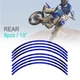 Blue 21" 19" W01B Dirt Bike Wheel Rim Sticker For Honda CRF 450R 02-23 22 21 20