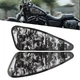 Pair Fit Harley XL883 1200 Black Skull Motorcycle Decals Fuel Gas Tank Stickers