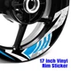 S16W Inner Wheel Rim Sticker Decals 17 Inch For Yamaha FZ07 MT-07 18 19 20 21