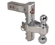 TRIMAX TRZ8ALRP 8" Aluminum Drop Hitch, Pin, Clip - Hitch Dual Ball (2"&2-5/16")