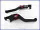 Yamaha FJR1300 (2004-2020), CNC levers short black/red adjusters, F16/C777