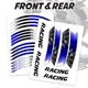 17" Stripes Rim Stickers GB18 For Yamaha FZ10 MT-10 FZ07 MT-07 FZ09 MT-09 MT09