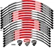 Ducati Multistrada 1260 Wheel Rim Sticker Decals Set  19 / 17" Red White Black